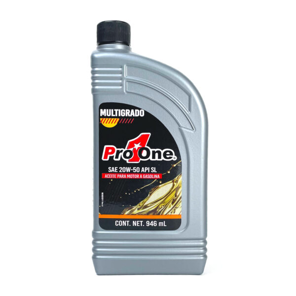 PROONE Aceite de Motor Multigrado 20w50 API SL de 946ml