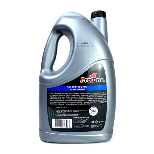 PROONE Aceite de Motor Multigrado 25w50 API SL de 5L - Imagen 2