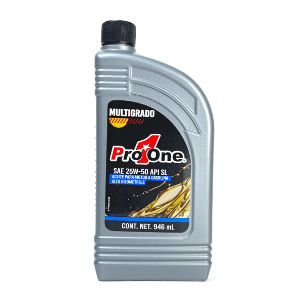 PROONE Aceite de Motor Multigrado 25w50 API SL de 946ml